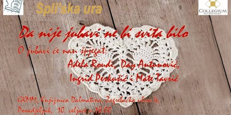 SPLI’SKA URA U susret Valentinovu čitat će se versi o ‘jubavi