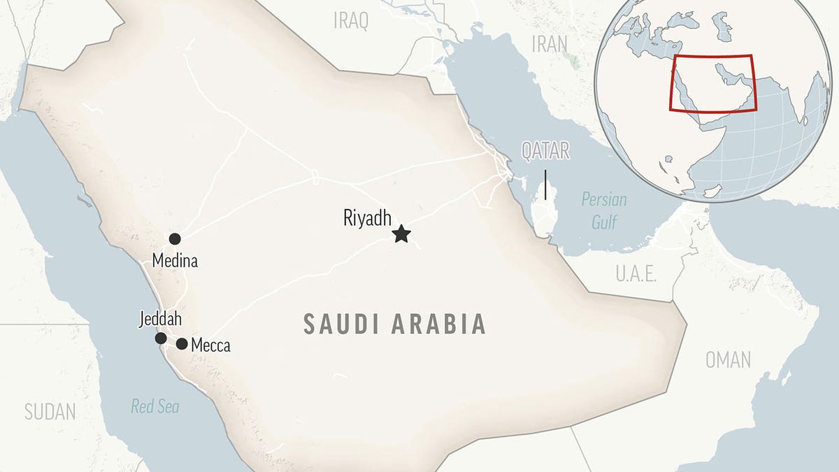 Ovo je lokatorska karta za Saudijsku Arabiju sa svojim glavnim gradom, Rijadom.