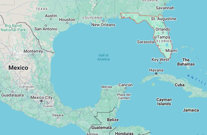 Google Maps promijenio je ime Meksičkog zaljeva u Američki zaljev za korisnike SAD -a