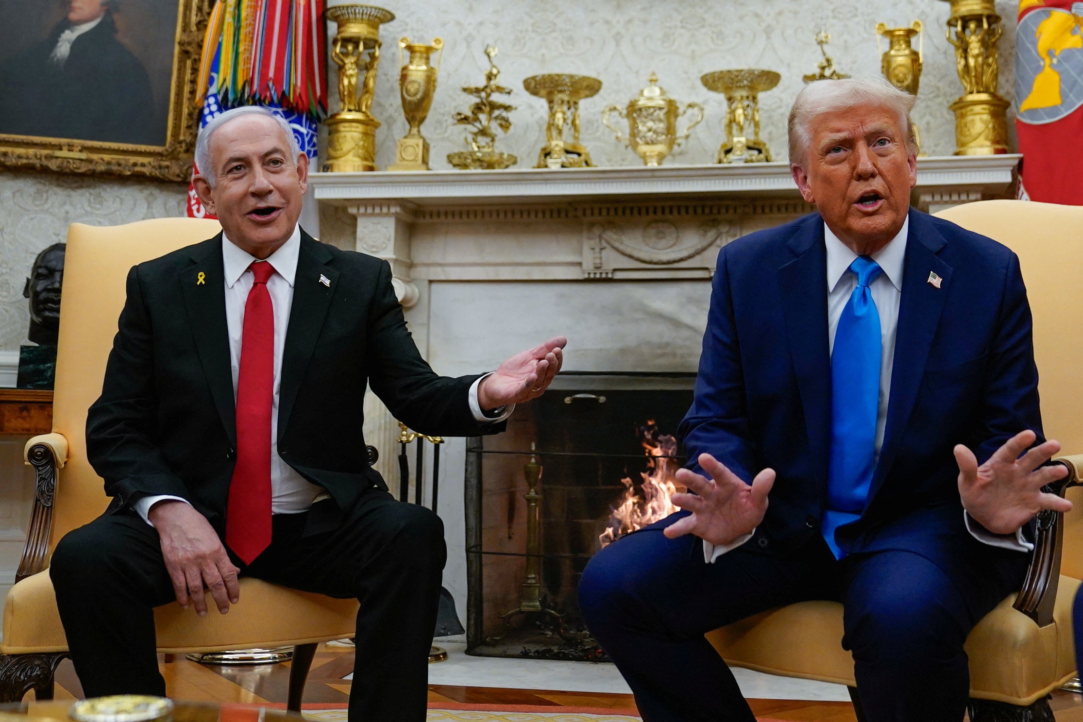 Donald Trump, točno, zajedno s izraelskim premijerom Benjaminom Netanyahuom