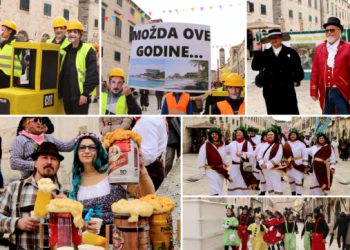 Uvod u maškarana slavlja: Gosti iz Župskog karnevala prođirali Stradunom