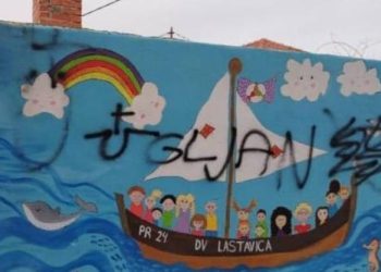 VRLO TUŽNO Ustaškim znakovljem išarali dječji mural na Ugljanu