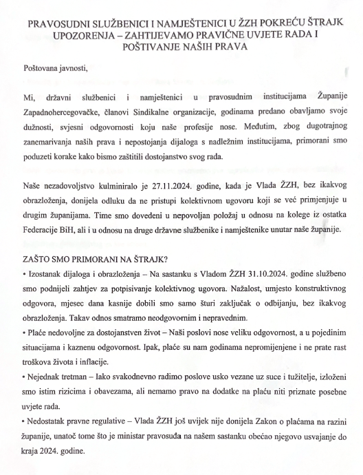 štrajk pravosuđe