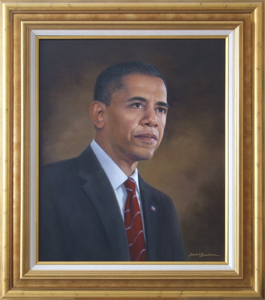 Umjetnica Sarah Boardman naručila je portret bivšeg predsjednika Baracka Obame 2011. godine