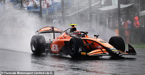 MELBOURNE, Australija - 16. ožujka: Richard Verschoor iz Nizozemske i MP Motorsport (6) na stazi tijekom kiše odgođenog 1. kolo u Melbourneu utrku prvenstva Formule 2 u krugu Albert Park, 16. ožujka 2025. u Melbourneu u Australiji. (Foto Pauline Ballet - Formula 1/Formula Motorsport Limited putem Getty Images)