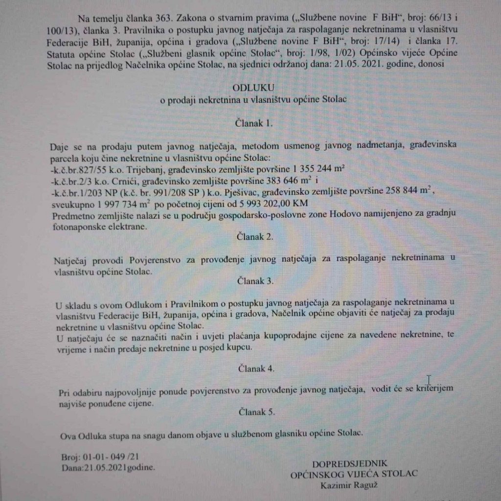 Građani Stoca protiv solara