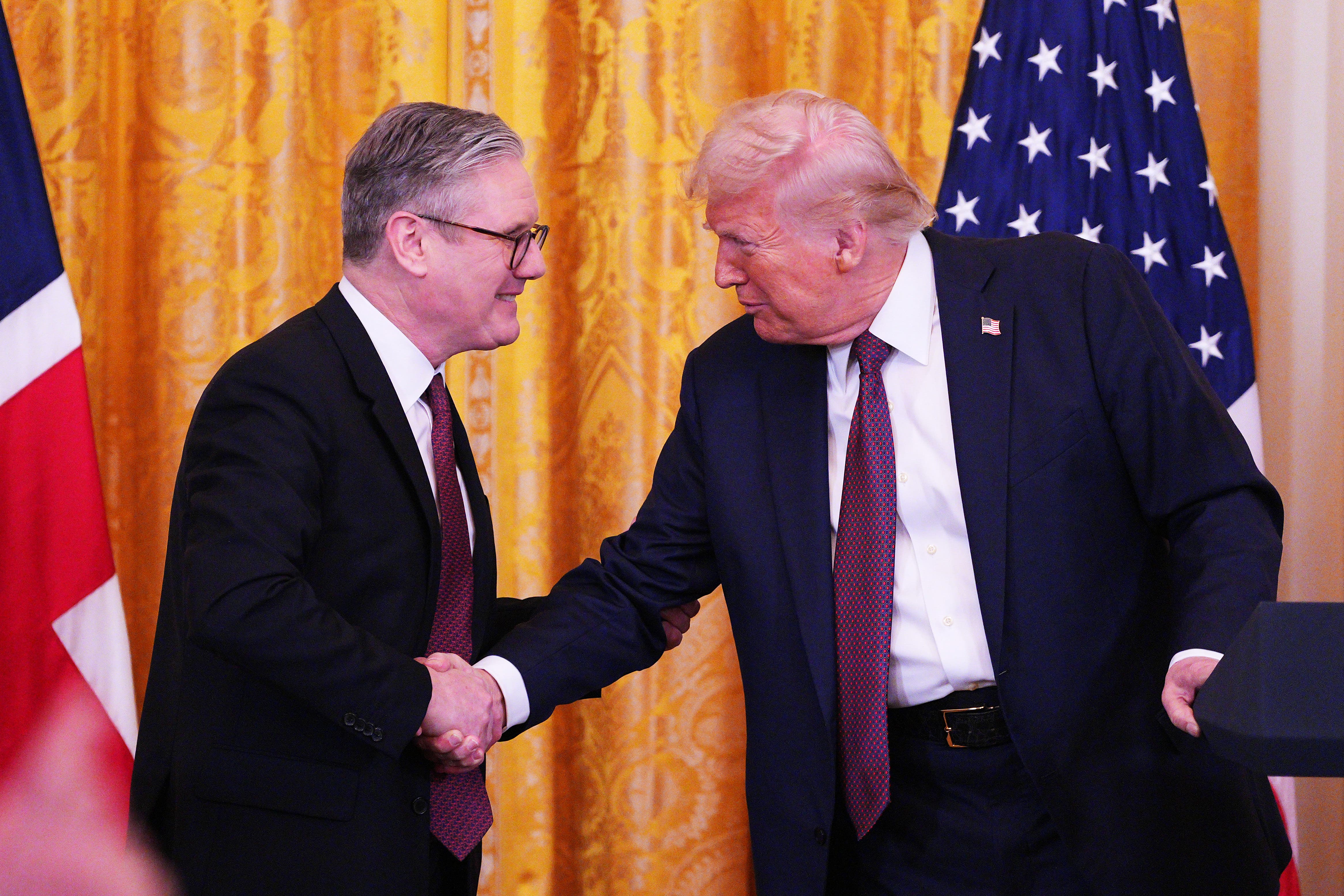 Američki predsjednik Donald Trump i premijer Sir Keir Starmer (Carl Court/PA)