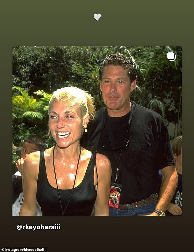 Bach-Hasselhoffova kći Hayley podijelila je sliku svojih roditelja na svom Instagramu nakon njezine smrti