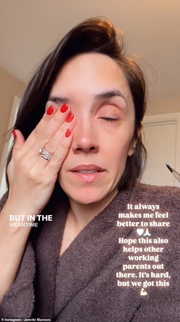 U novom videu objavljenom na njezinim Instagram pričama, Janette je otkrila da se oprostila od svoje obitelji uoči svojih turnejskih emisija i podijelila poruku za ostale radne roditelje