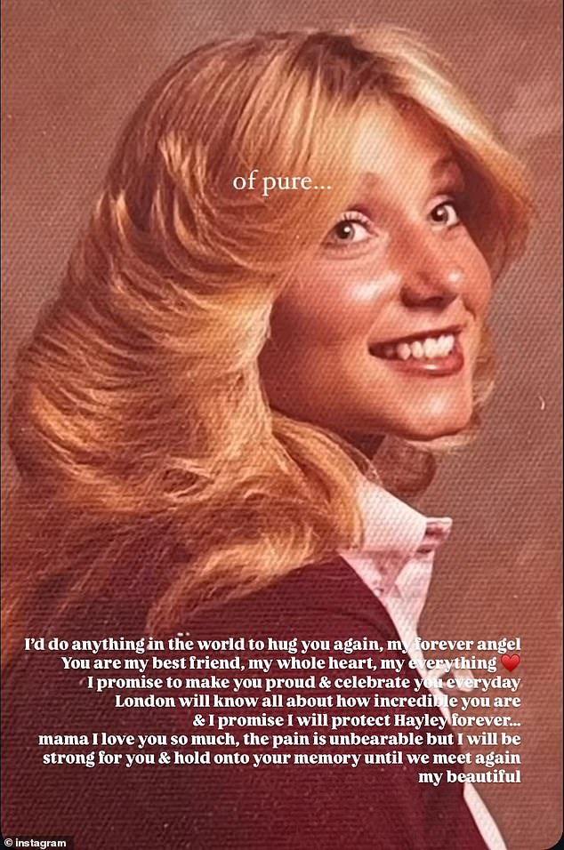 Većina Taylorovih fotografija bile su slatke snimke kad su ona i njezina sestra Hayley bile samo djevojčice, ali također je uključila i jedan glamur Bach s savršeno pernatom kosom