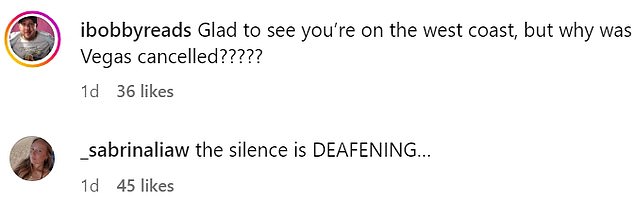 Bobby Evans dodao je: 'Drago mi je što se vidimo na zapadnoj obali, ali zašto je Vegas otkazan ?????'