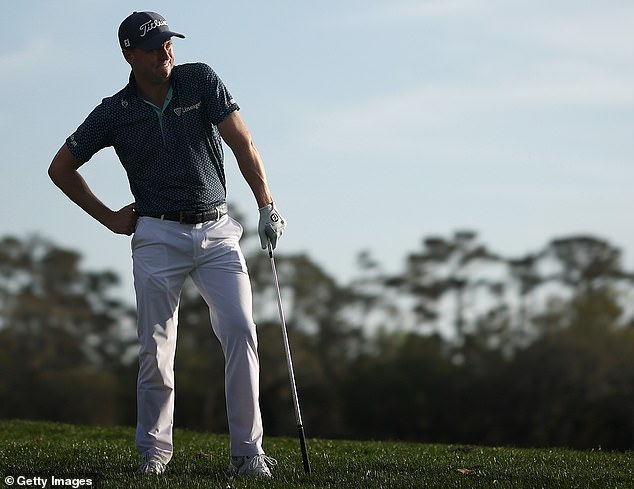 Justin Thomas iz Sjedinjenih Država reagira na 18. plovni put tijekom drugog kruga