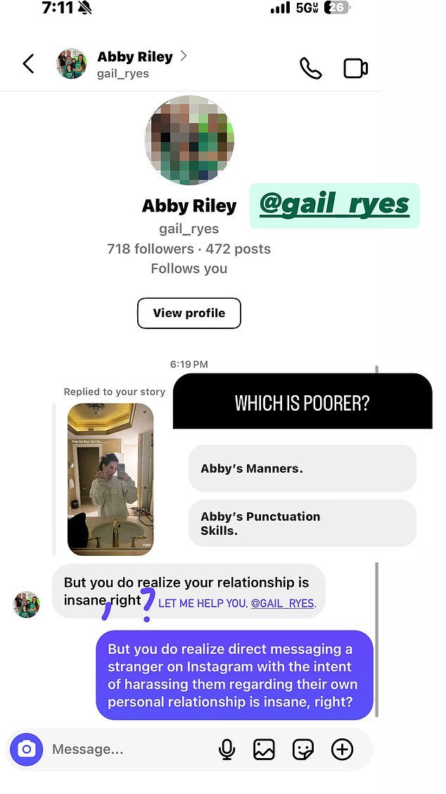 Korisnik društvenih medija Abby Riley bio je na kraju prijemnog klizanja od Hudsona ovog tjedna