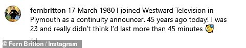 Voditeljica i autor, 67, izgledao je svježe suočeno i mladenačko na slici koja je snimljena kad je imala samo 23 godine i prvi put je započela u karijeri