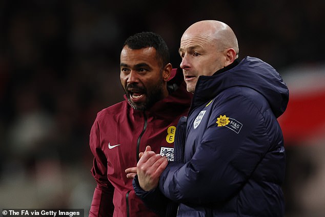 Carsley spends hours and hours every week analysing matches with Ashley Cole (left), Tim Dittmer and James Ryder, his backroom team