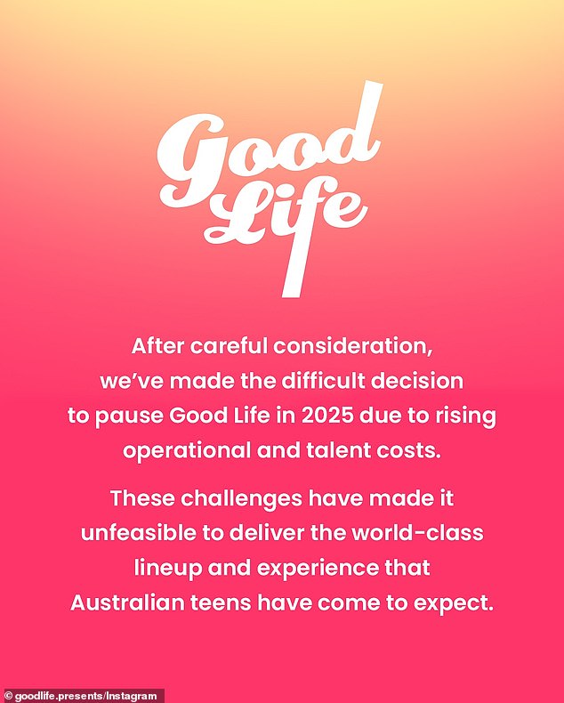 Godišnji višednevni događaj, koji se bavi tinejdžerima u dobi između 13 i 17 godina, neće ići naprijed za 2025. godine. Organizatori su za otkazivanje naveli 