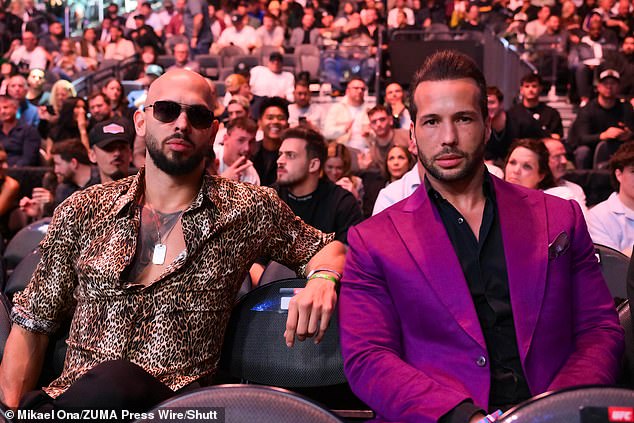 Braća Tate optužena su za silovanje, trgovinu ljudima i formiranje grupe organiziranog kriminala kako bi seksualno iskoristila žene u Rumunjskoj 2023. godine, ali oni su se u veljači vratili u SAD uz pomoć Trumpove administracije. Negirali su optužbe; Vidjeno 8. ožujka u Las Vegasu, Nevada