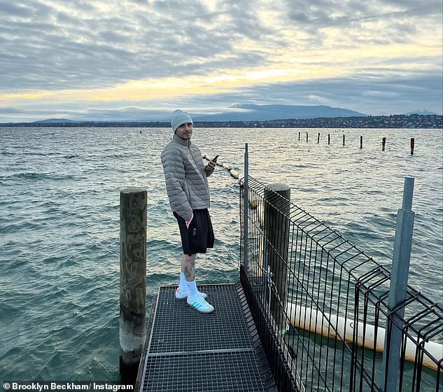 Njegov brat Brooklyn, odsutan sa sesije Obiteljskog Jam -a u četvrtak, istog je dana otišao na Instagram kako bi objavio slike kako se penje na stijene uz jezero Genev