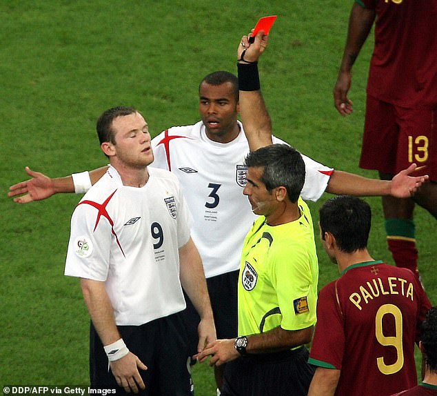Wayne Rooney također je imao sličan temperament, ali je izgubio hladan kad je poslao na Svjetskom kupu 2006. godine