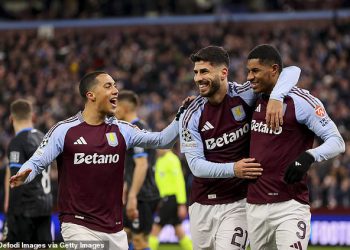Aston Villa 3-0 Club Brugge (6-1 AGG): Unai Emery je postavio četvrtfinalni sukob Lige prvaka s PSG-om dok Marco Asensio drži zvjezdani oblik s Braceom