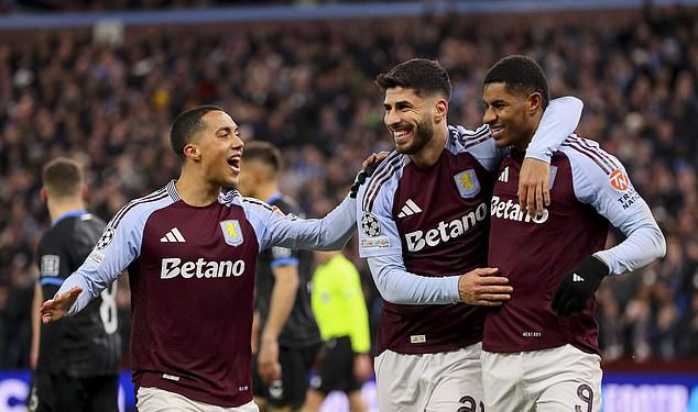 Aston Villa 3-0 Club Brugge (6-1 AGG): Unai Emery je postavio četvrtfinalni sukob Lige prvaka s PSG-om dok Marco Asensio drži zvjezdani oblik s Braceom