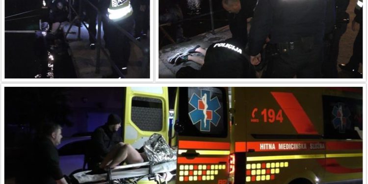 DRAMA NA KARNEVALU Riječki policajci izvukli muškarca iz hladne Rječine!