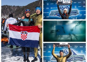 FOTO Hrvatski ronioci na dah Sanda Delija i Vitomir Maričić iz Sibira se u Hrvatsku vraćaju s rekordima