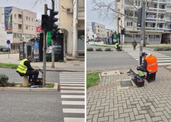 FOTO Nakon 17 dana počela ugradnja novog semafora kod Mostarke
