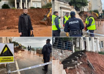 Inspektorat izašao na teren, stigao i Franković, Atis uklanja srušeni zid s puta (FOTO/VIDEO)
