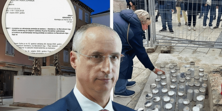 KOSTI IZ ORMARA Opet problemi oko štandarca. Puljak je odluku o uklanjanju potpisao 25. veljače, ali štandarac je uklonjen puno ranije…