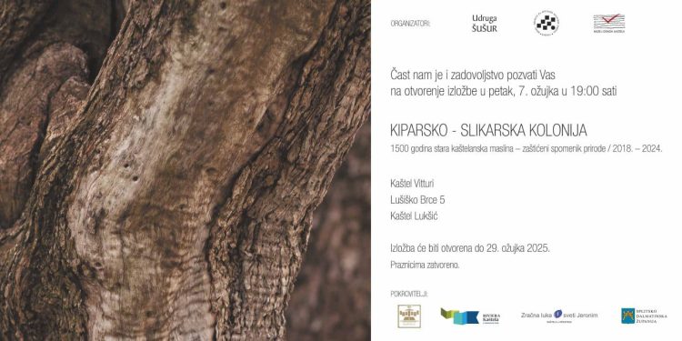 Kiparsko-slikarska kolonija u Kaštelima: “1.500 godina stara kaštelanska maslina- zaštićeni spomenik prirode 2018.-2024.”
