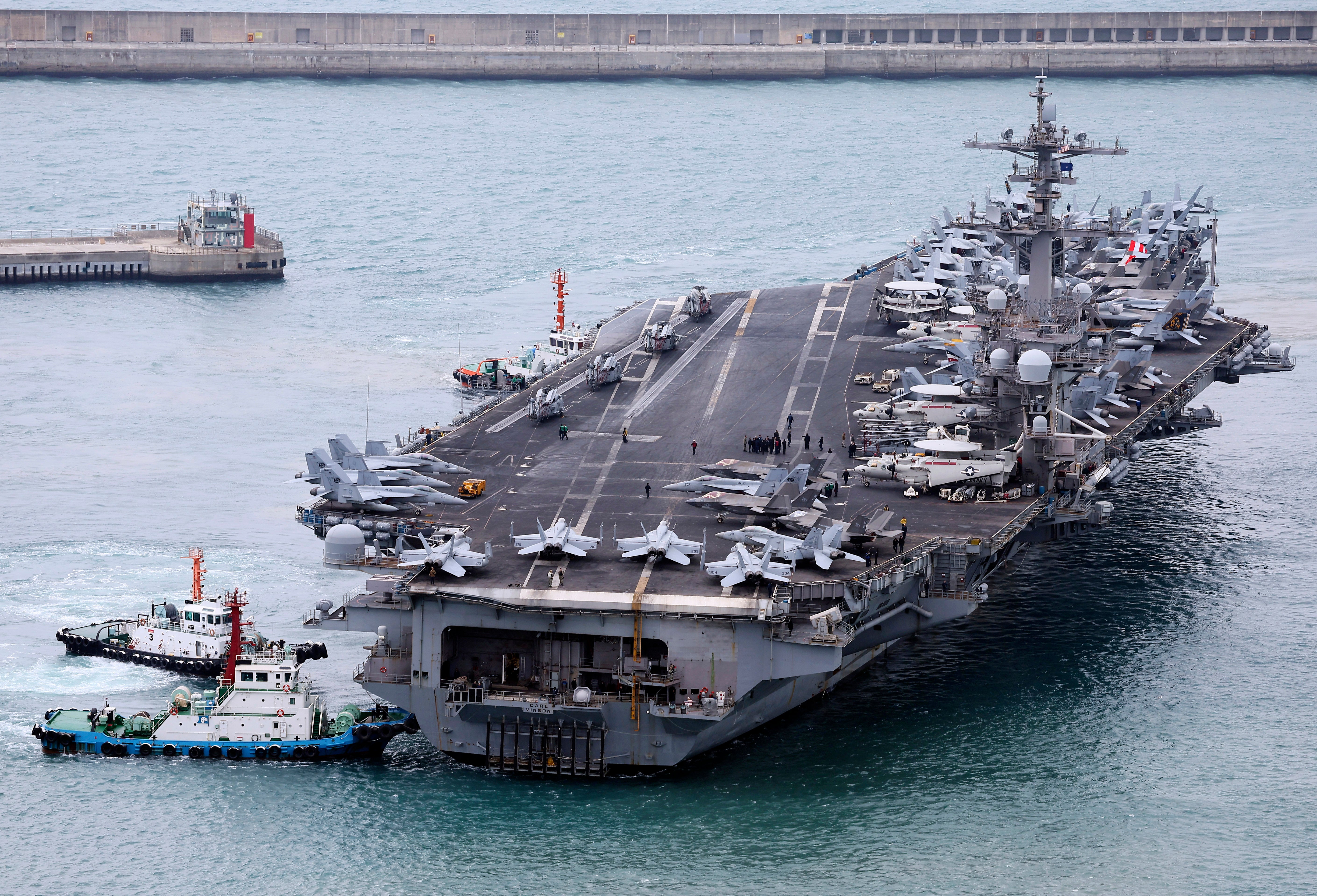 Norweigijska vlada redovito odbija brodove američke mornarice, poput USS Carl Vinson zrakoplovnog nosača, prikazanih ovdje