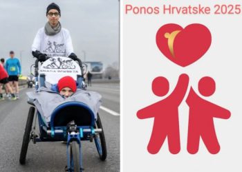 MALI TRKAČ VELIKOG SRCA Šimun Petar iz Zagreba u Mostaru trči za Anu Ritu