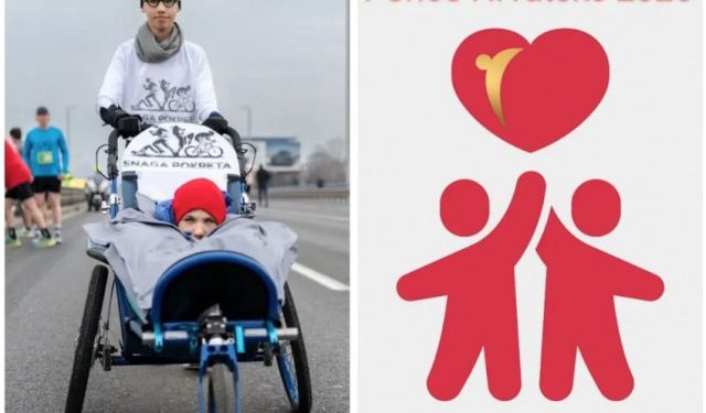 MALI TRKAČ VELIKOG SRCA Šimun Petar iz Zagreba u Mostaru trči za Anu Ritu