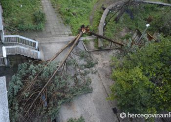 NARANČASTO UPOZORENJE Federalni hidrometeorološki zavod BiH upozorava na jake udare vjetra