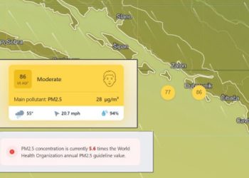 Novi podaci: Dubrovnik nije na popisu gradova s dobrim zrakom. Danas je ‘umjeren’ s lošim česticama