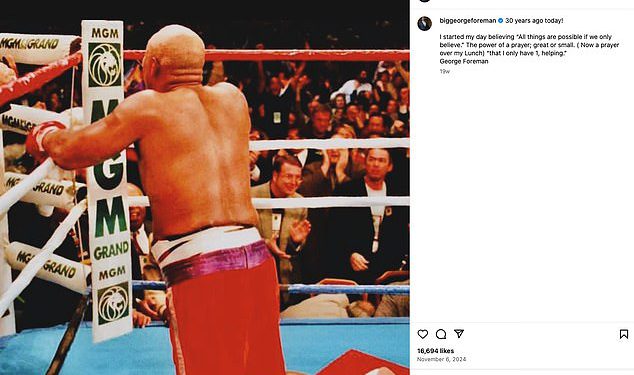 Otkriveno: Inspirativni Posljednji post George Foremana samo nekoliko tjedana prije smrti legende u teškoj kategoriji u 76
