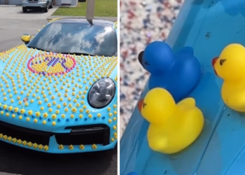 Ovaj Porsche je jedinstven, prekriven je stotinama gumenih patkica, a namjena mu je premenita