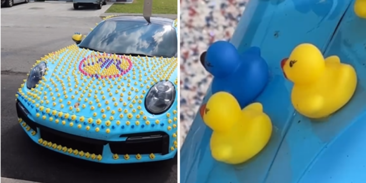 Ovaj Porsche je jedinstven, prekriven je stotinama gumenih patkica, a namjena mu je premenita