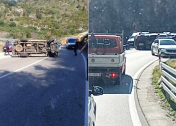 Prevrnuo se kamion u Vrbici, vozač ozlijeđen (FOTO)