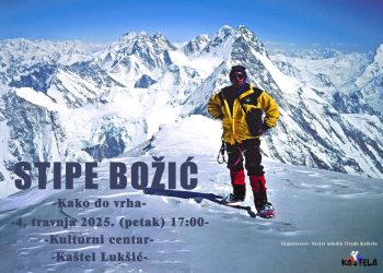 Savjet mladih Grada Kaštela organizira predavanje „Kako do vrha“ sa Stipom Božićem