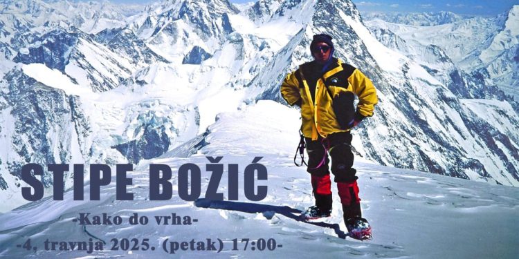 Savjet mladih Grada Kaštela organizira predavanje „Kako do vrha“ sa Stipom Božićem