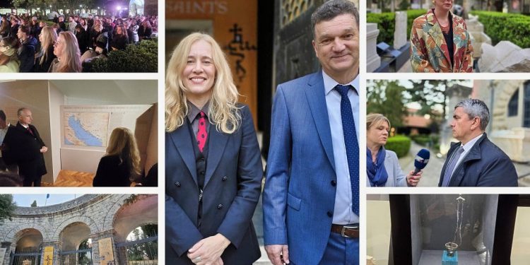 Svečano otvorenje izložbe “Otoci i sveci” u Arheološkom muzeju u Splitu okupilo brojne uzvanike. Puljak se gostima iz Francuske obratio na tečnom francuskom jeziku