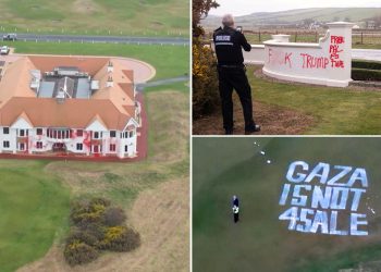 Trumpovo golf odmaralište u Škotskoj vandalizirano od strane pro-palestinske grupe preko stava u Gazi