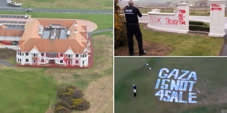 Trumpovo golf odmaralište u Škotskoj vandalizirano od strane pro-palestinske grupe preko stava u Gazi