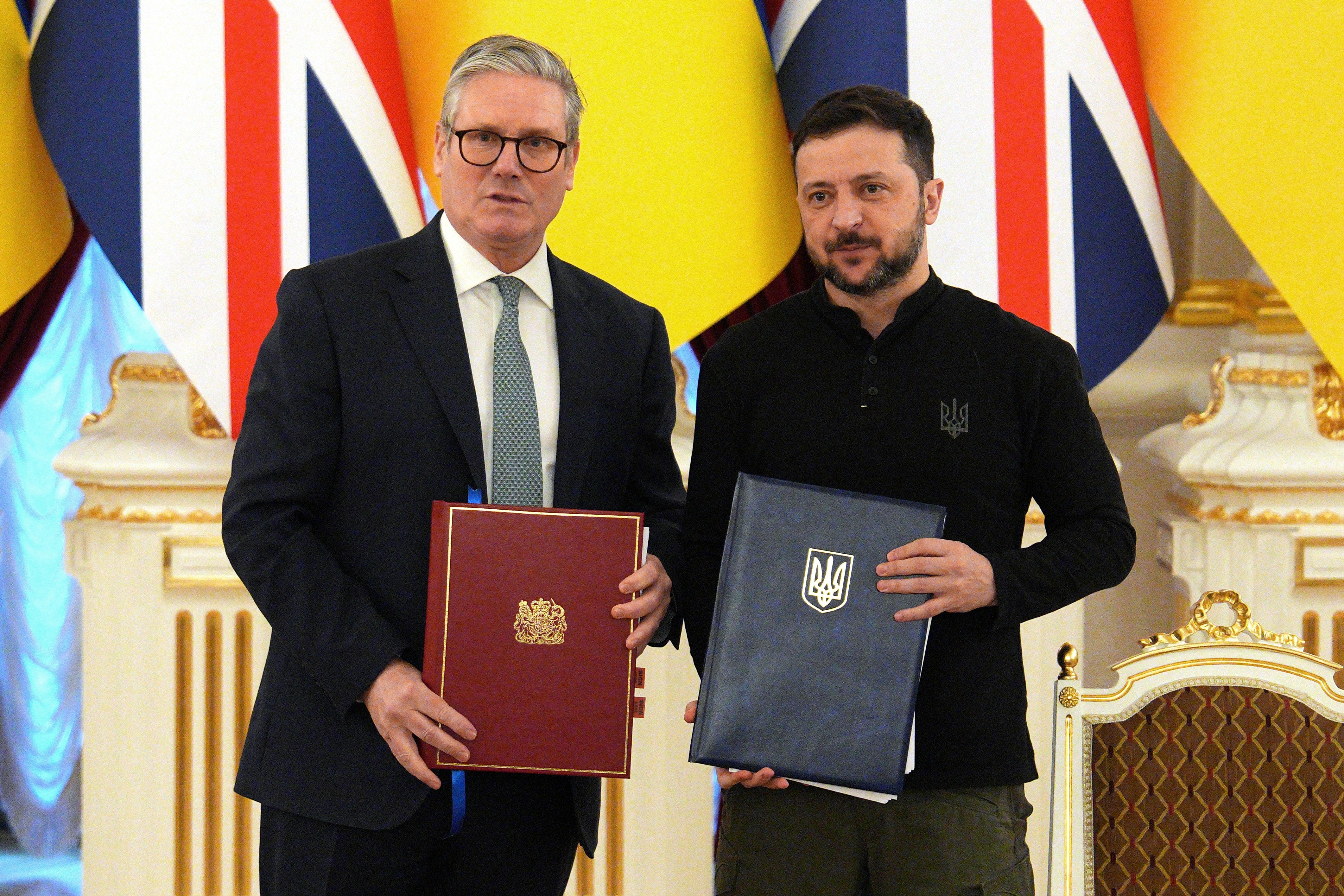 Sir Keir Starmer i ukrajinski predsjednik Volodymyr Zelensky (Carl Court/PA)