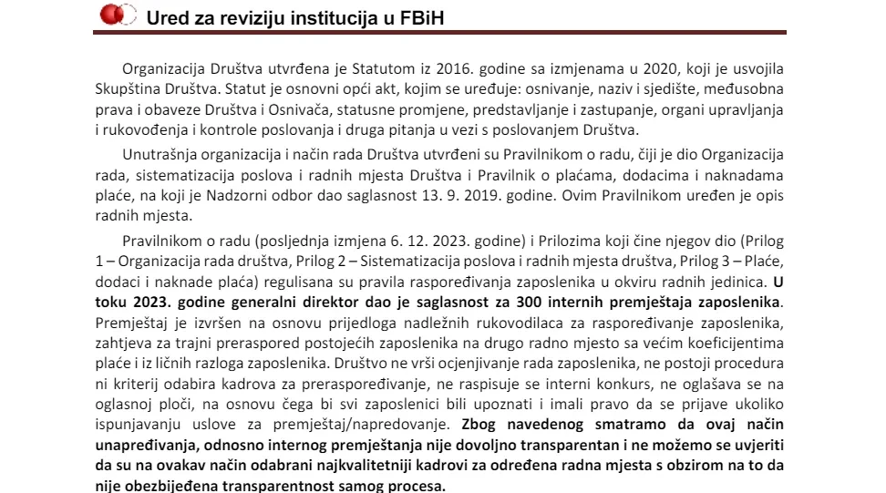 BH POŠTA NATJEČAJ