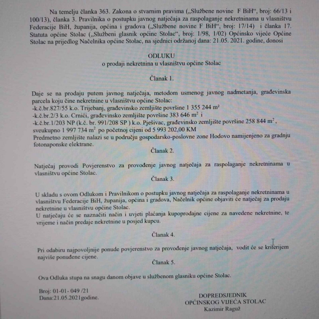 Građani Stoca protiv solara