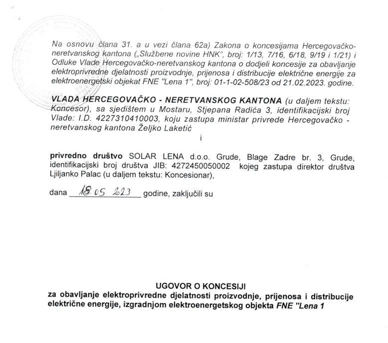 Ljiljanko Palac koncesija