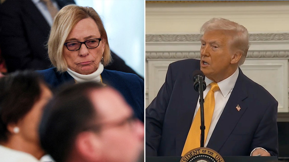 Vlada Mills, lijevo; Predsjednik Trump, u redu